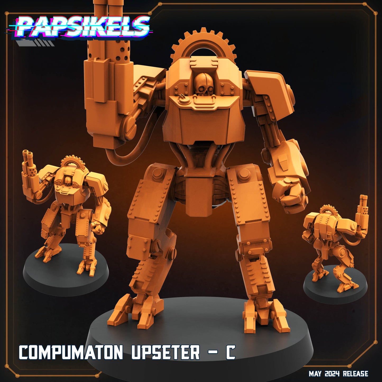 Compumaton Upseter -  Resin Miniature - Tabletop  miniature - Fantasy Miniature - 32mm - D&D -  Sci-fi Miniature- Papsikel