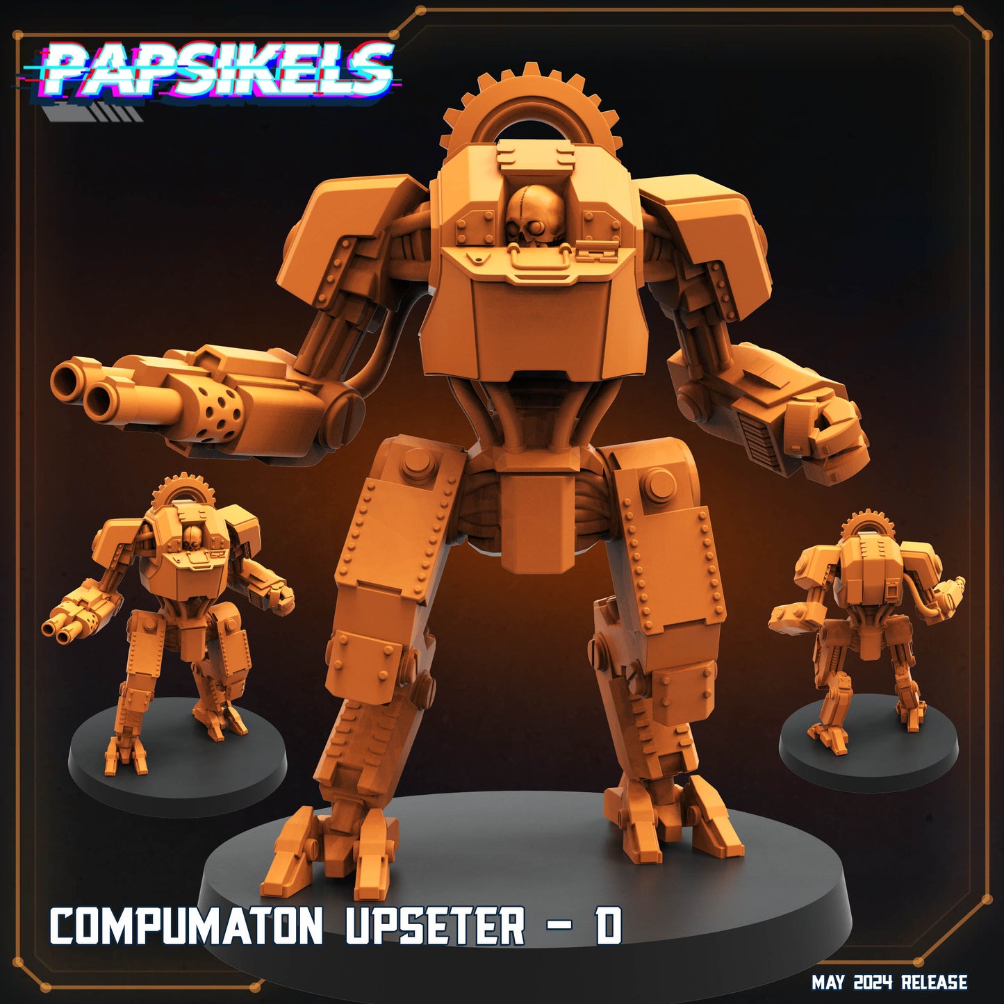 Compumaton Upseter -  Resin Miniature - Tabletop  miniature - Fantasy Miniature - 32mm - D&D -  Sci-fi Miniature- Papsikel