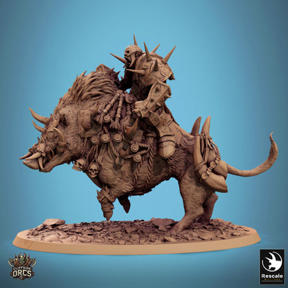 Boars Mounted -  Resin Miniature - Tabletop  miniature - Fantasy Miniature - 32mm - D&D -  Sci-fi Miniature - Papsikel