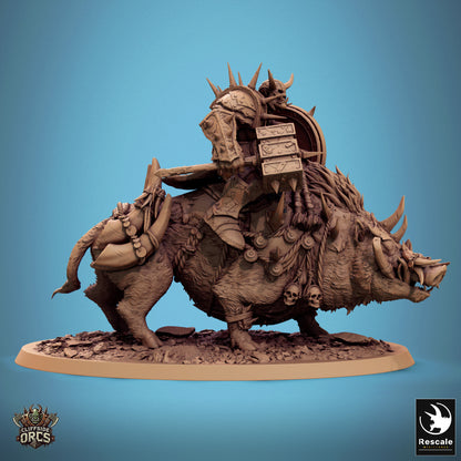 Boars Mounted -  Resin Miniature - Tabletop  miniature - Fantasy Miniature - 32mm - D&D -  Sci-fi Miniature - Papsikel