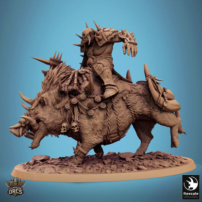 Boars Mounted -  Resin Miniature - Tabletop  miniature - Fantasy Miniature - 32mm - D&D -  Sci-fi Miniature - Papsikel
