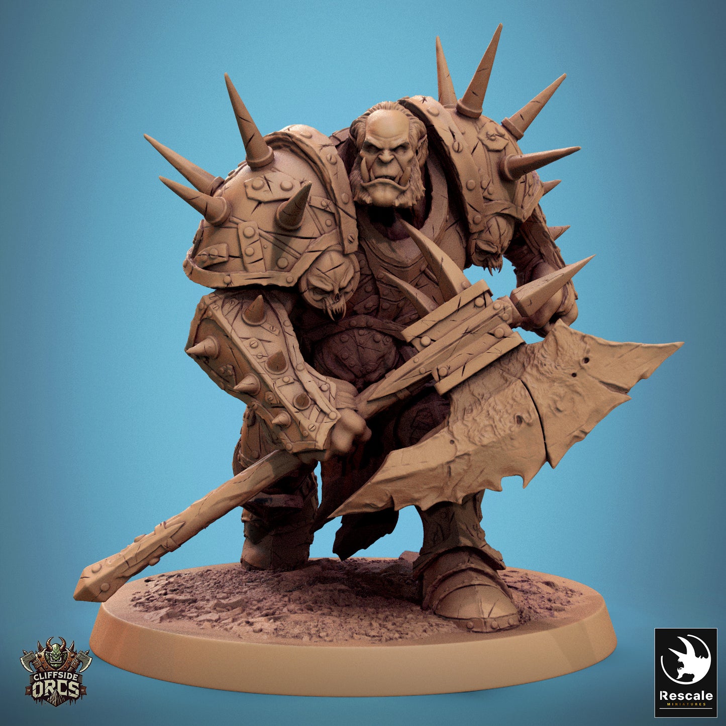 Brutal Orcs  -  Resin Miniature - Tabletop  miniature - Fantasy Miniature - 32mm - D&D -  Sci-fi Miniature - Papsikel