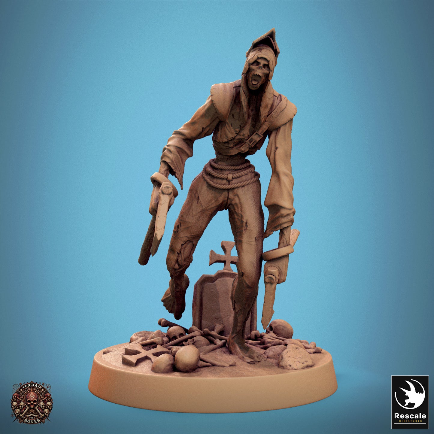 Zombie  -  Resin Miniature - Tabletop  miniature - Fantasy Miniature - 32mm - D&D -  Sci-fi Miniature - Rescale