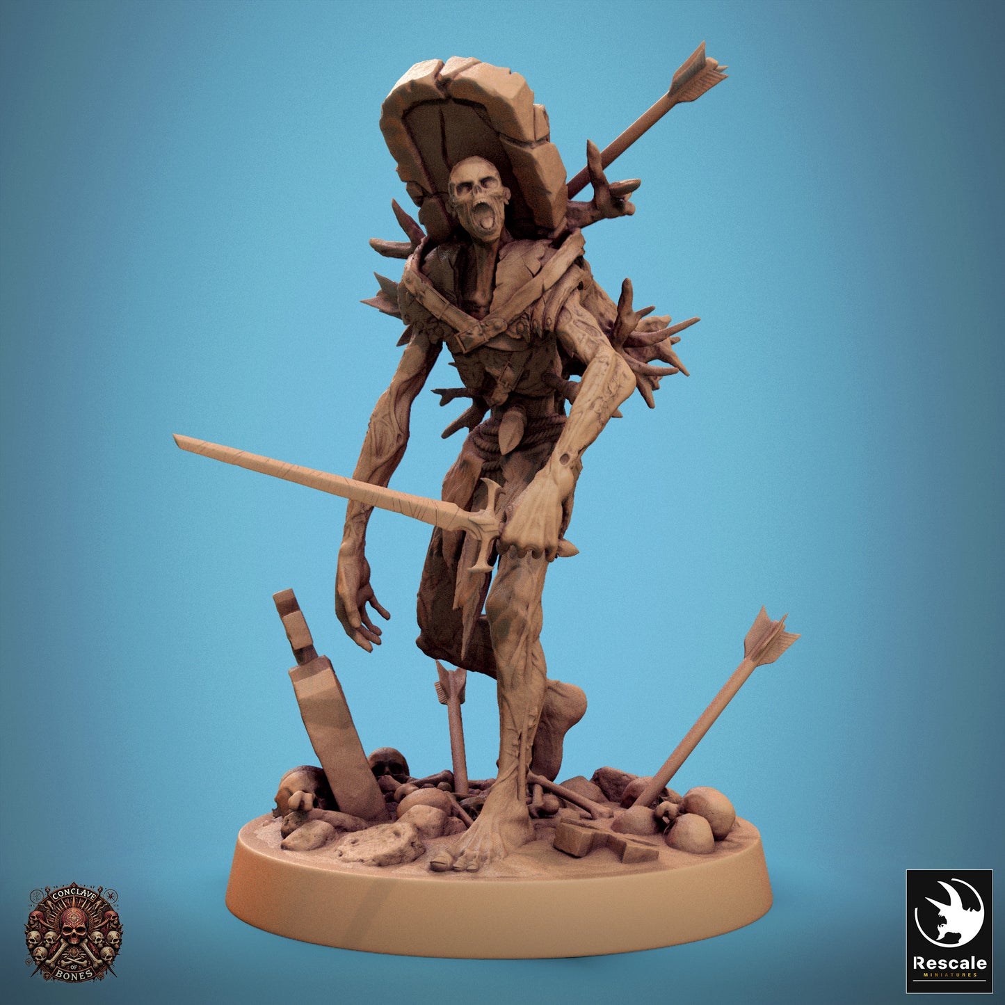 Zombie  -  Resin Miniature - Tabletop  miniature - Fantasy Miniature - 32mm - D&D -  Sci-fi Miniature - Rescale