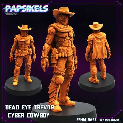 CYBER COWBOYS   -  Resin Miniature - Tabletop  miniature - Fantasy Miniature - 32mm - D&D -  Sci-fi Miniature - Papsikel (Copy) (Copy)