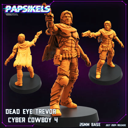 CYBER COWBOYS   -  Resin Miniature - Tabletop  miniature - Fantasy Miniature - 32mm - D&D -  Sci-fi Miniature - Papsikel (Copy) (Copy)