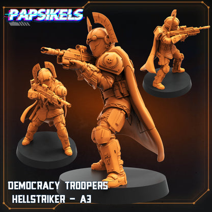 Democracy Trooper Hellstriker -  Resin Miniature - Tabletop  miniature - Fantasy Miniature - 32mm - D&D -  Sci-fi Miniature- Papsikel