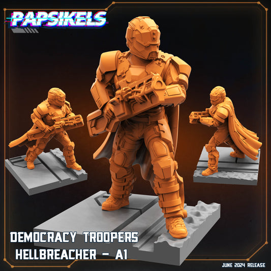 Democracy Troopers -  Resin Miniature - Tabletop  miniature - Fantasy Miniature - 32mm - D&D -  Sci-fi Miniature- Papsikel