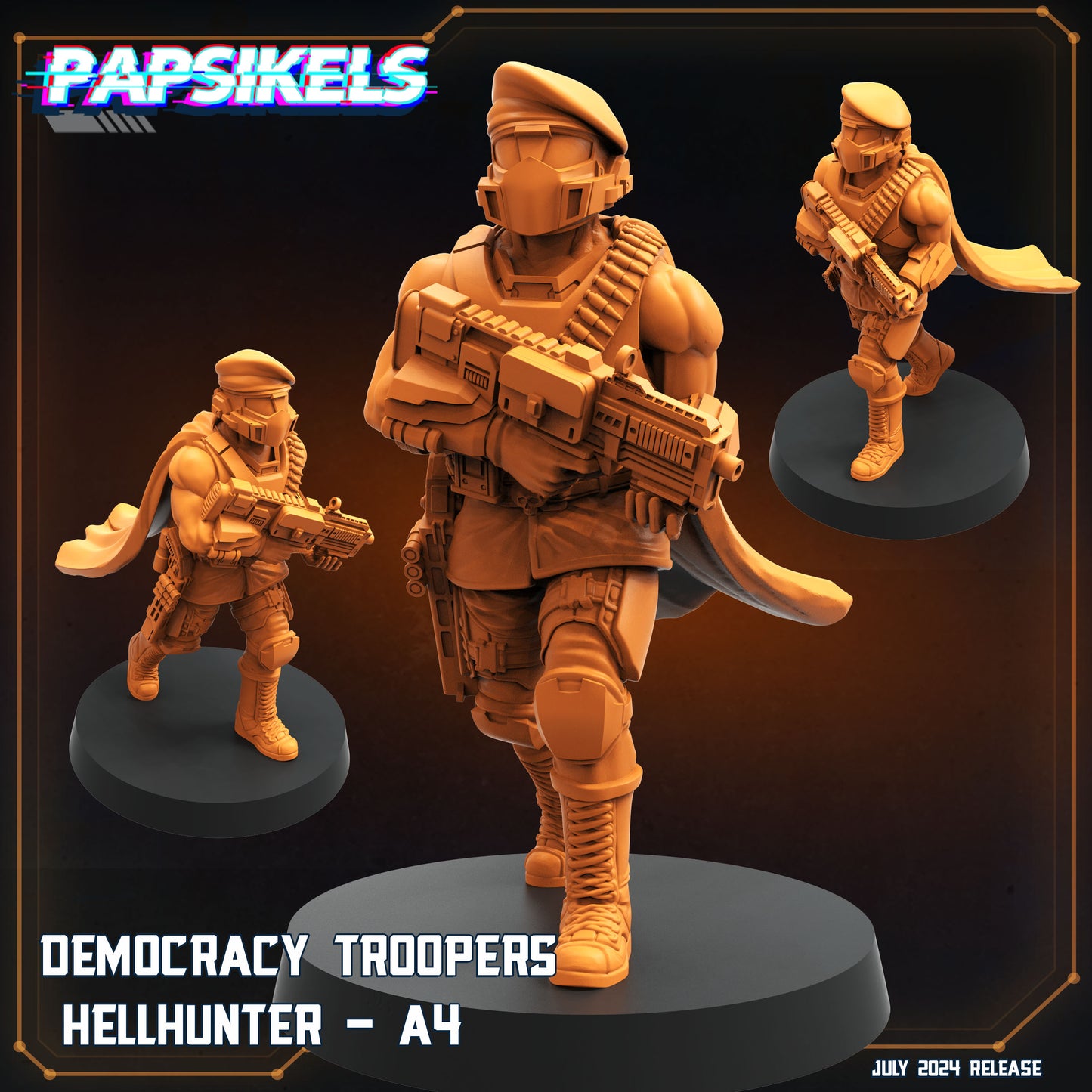 Papsikel SCI-FI July Realease   -  Resin Miniature - Tabletop  miniature - Fantasy Miniature - 32mm - D&D -  Sci-fi Miniature - Papsikel