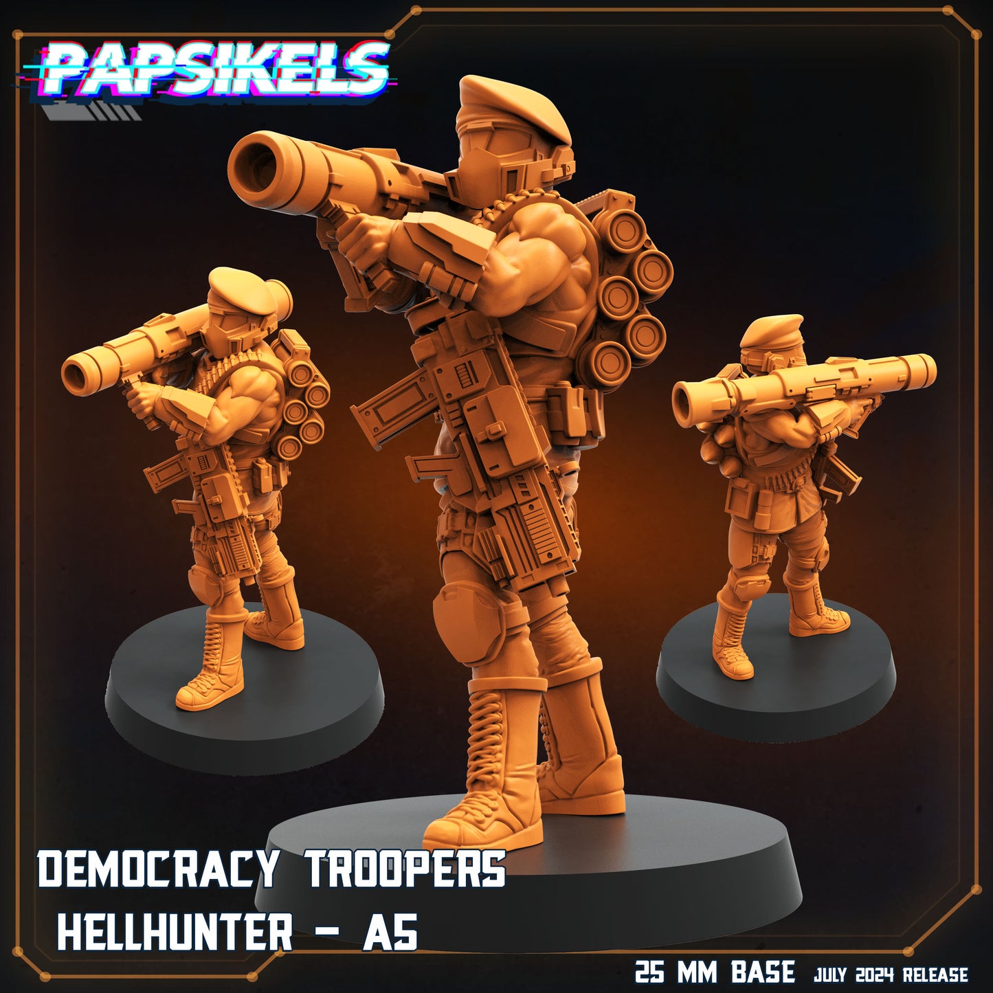 Papsikel SCI-FI July Realease   -  Resin Miniature - Tabletop  miniature - Fantasy Miniature - 32mm - D&D -  Sci-fi Miniature - Papsikel