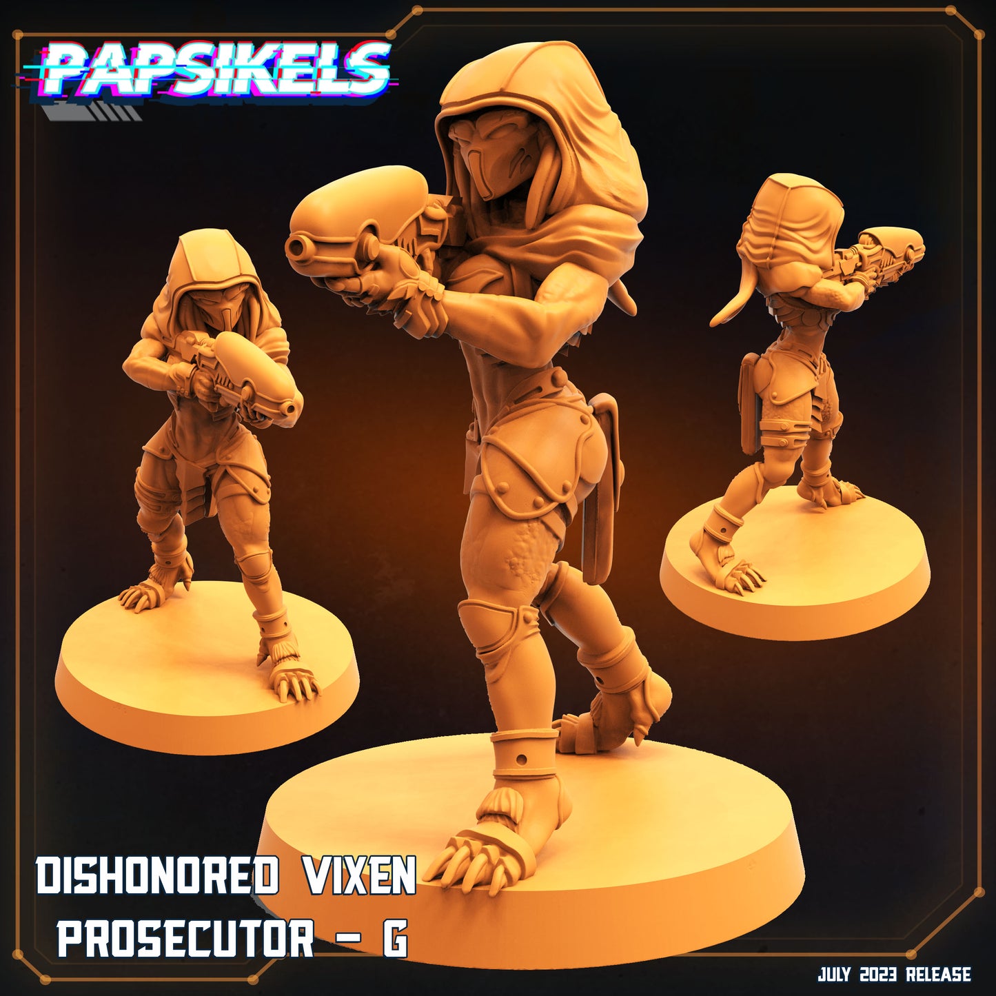 Vixen Prosecutors  -  Resin Miniature - Tabletop  miniature - Fantasy Miniature - 32mm - D&D -  Sci-fi Miniature - Papsikel