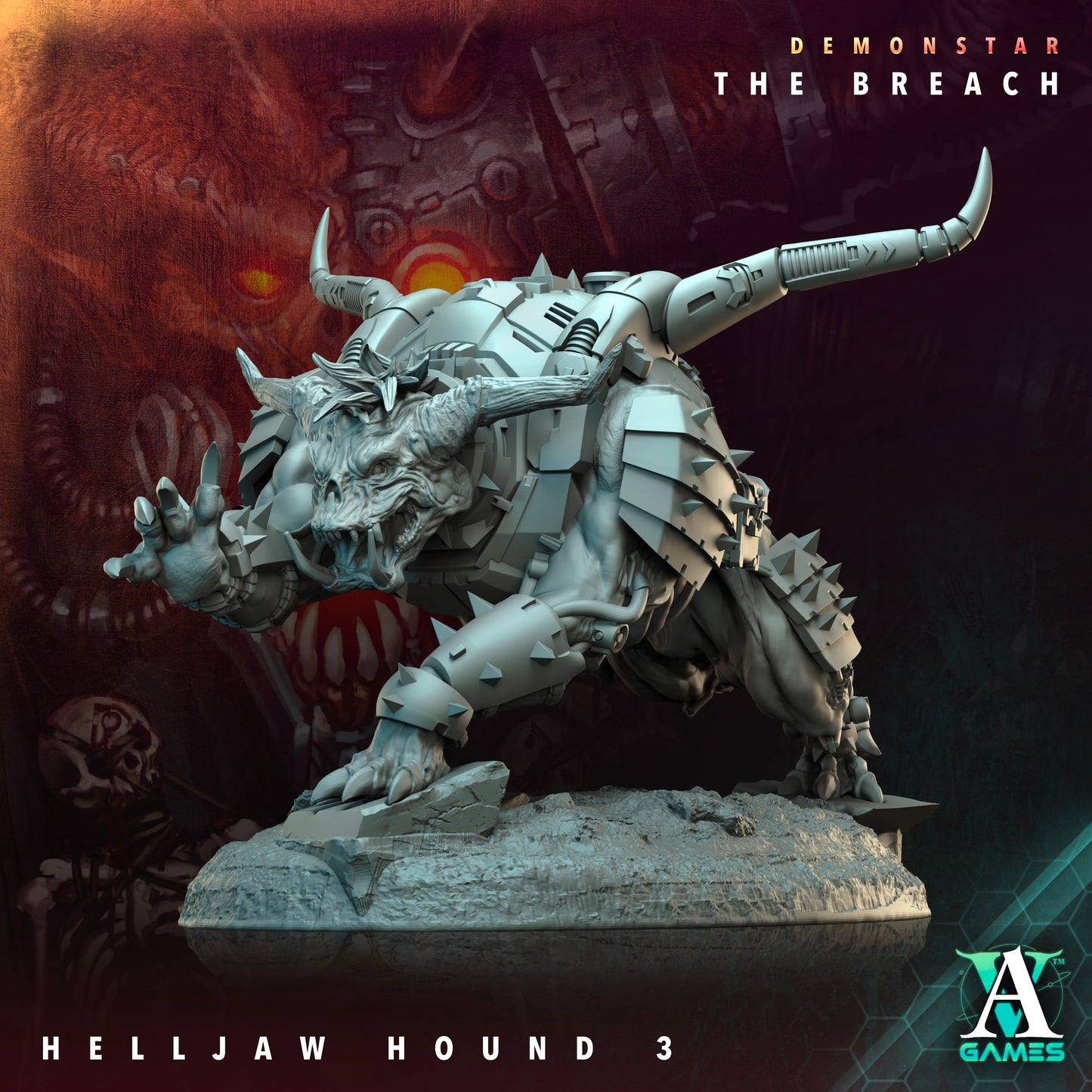 Helljaw Hounds - 3D Printed Miniature - Fantasy Miniature -Tabletop  Miniature - Tabletop Miniature - D&D