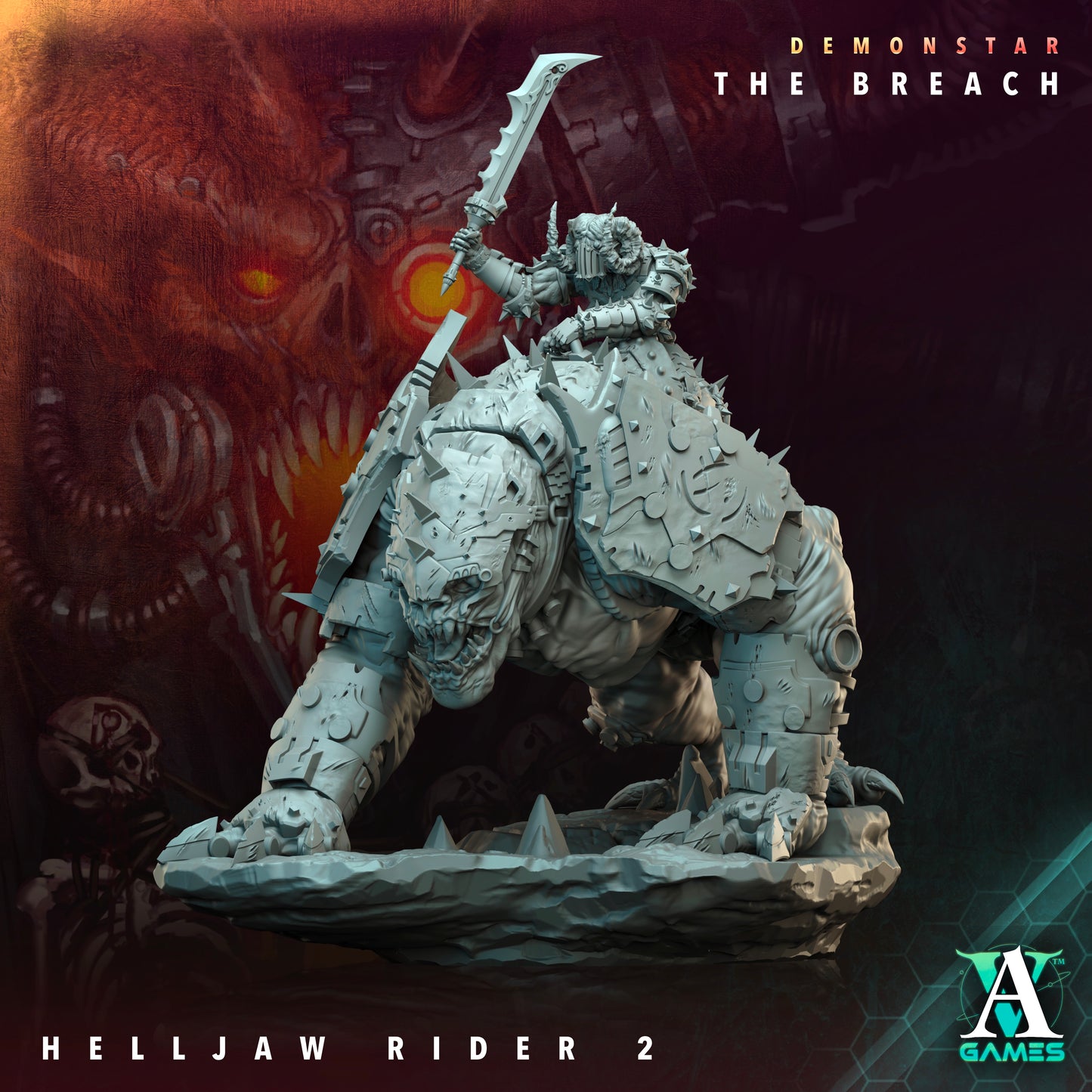 Helljaw Riders - 3D Printed Miniature - Fantasy Miniature -Tabletop  Miniature - Tabletop Miniature - D&D (Copy)