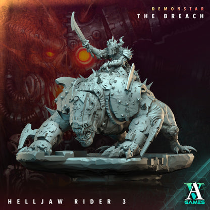 Helljaw Riders - 3D Printed Miniature - Fantasy Miniature -Tabletop  Miniature - Tabletop Miniature - D&D (Copy)