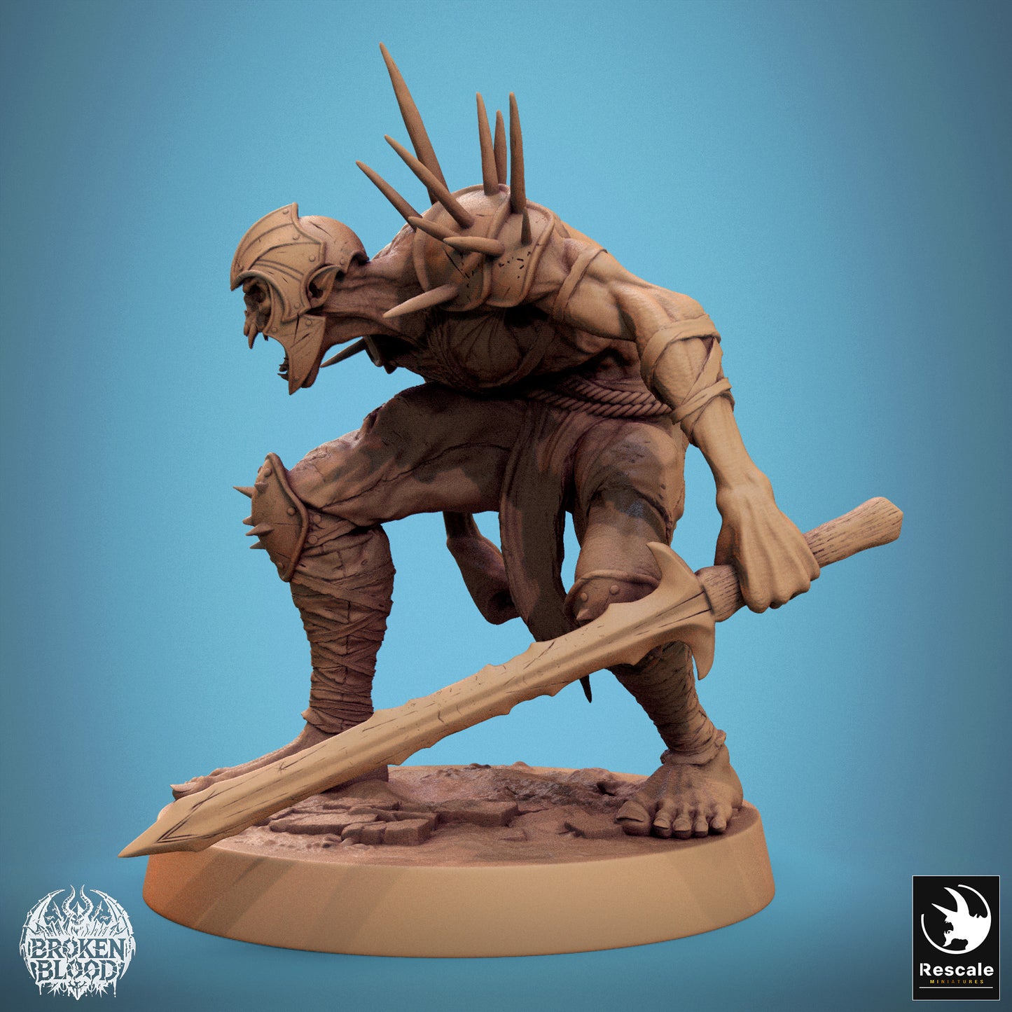 Ghoul Ravager 1 -  Resin Miniature - Tabletop  miniature - Fantasy Miniature - 32mm - D&D -  Sci-fi Miniature - Papsikel