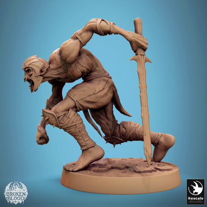 Ghoul Ravager 1 -  Resin Miniature - Tabletop  miniature - Fantasy Miniature - 32mm - D&D -  Sci-fi Miniature - Papsikel