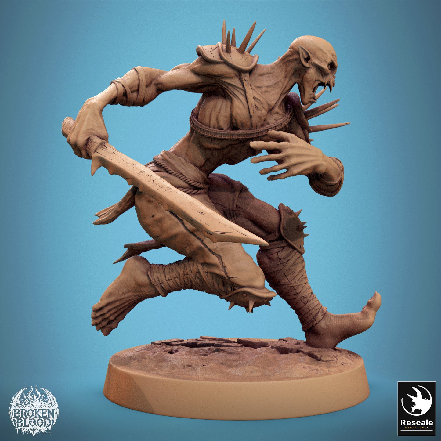 Ghoul Ravager 1 -  Resin Miniature - Tabletop  miniature - Fantasy Miniature - 32mm - D&D -  Sci-fi Miniature - Papsikel