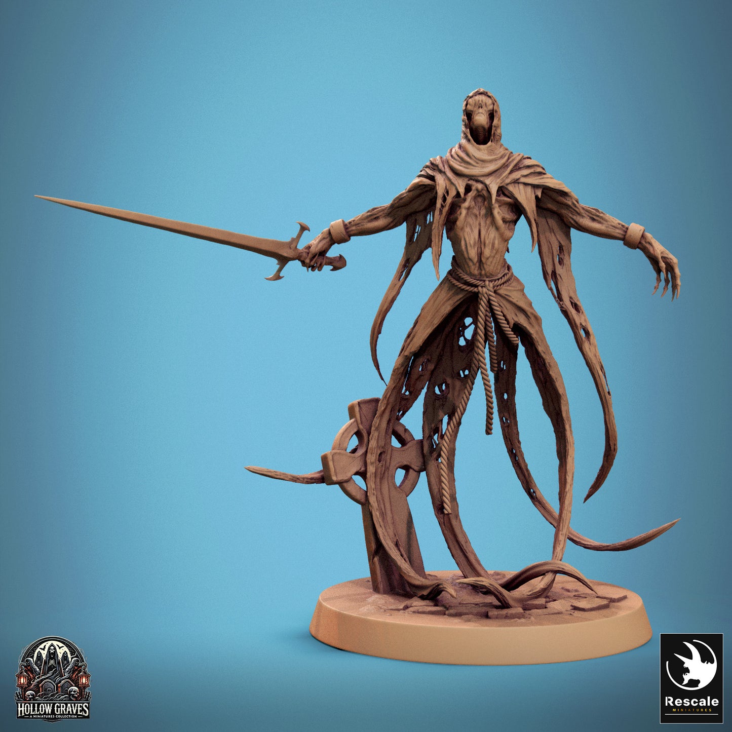 Death Ghost   -  Resin Miniature - Tabletop  miniature - Fantasy Miniature - 32mm - D&D -  Sci-fi Miniature - Rescale