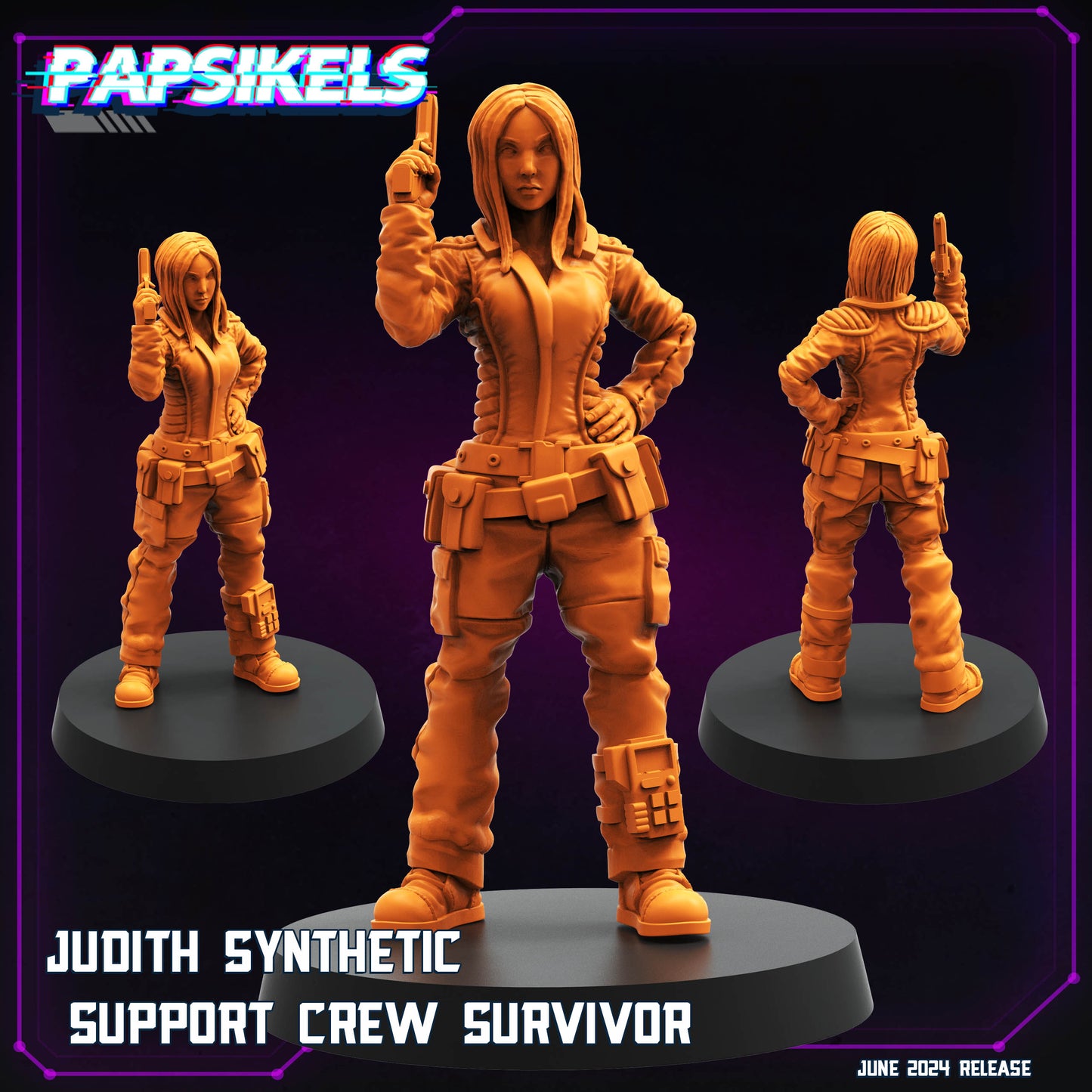 Judith Synthetic -  Resin Miniature - Tabletop  miniature - Fantasy Miniature - 32mm - D&D -  Sci-fi Miniature- Papsikel