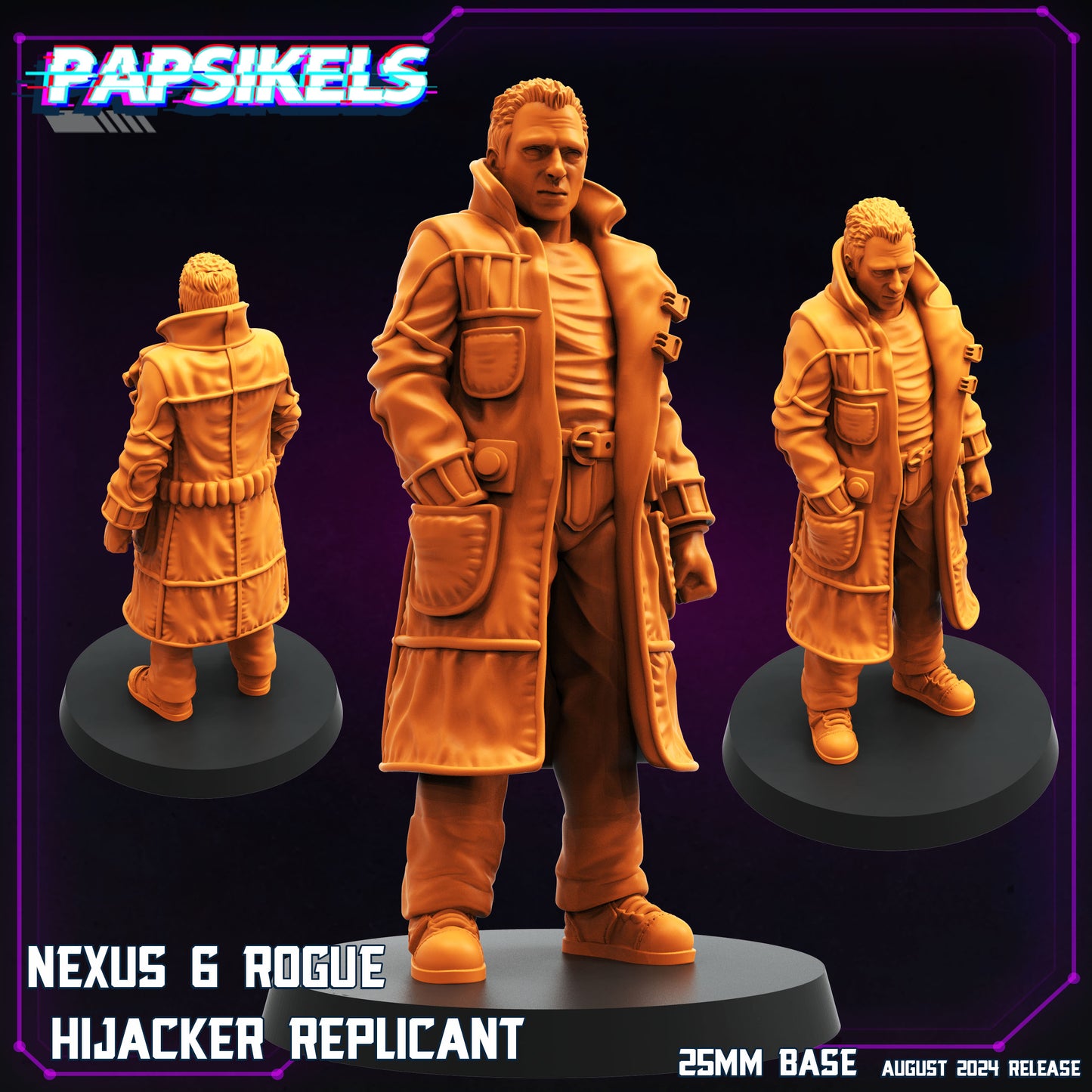 Papsikel august 2024 Cyberpunk  -  Resin Miniature - Tabletop  miniature - Fantasy Miniature - 32mm - D&D -  Sci-fi Miniature - Papsikel