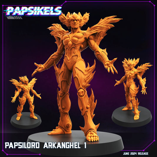 Papsilord Arkangel -  Resin Miniature - Tabletop  miniature - Fantasy Miniature - 32mm - D&D -  Sci-fi Miniature- Papsikel