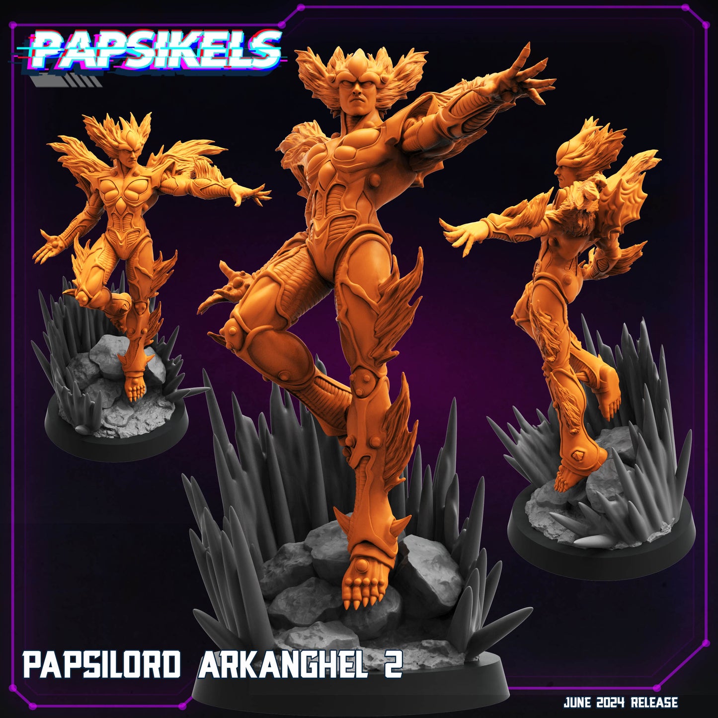 Papsilord Arkangel -  Resin Miniature - Tabletop  miniature - Fantasy Miniature - 32mm - D&D -  Sci-fi Miniature- Papsikel