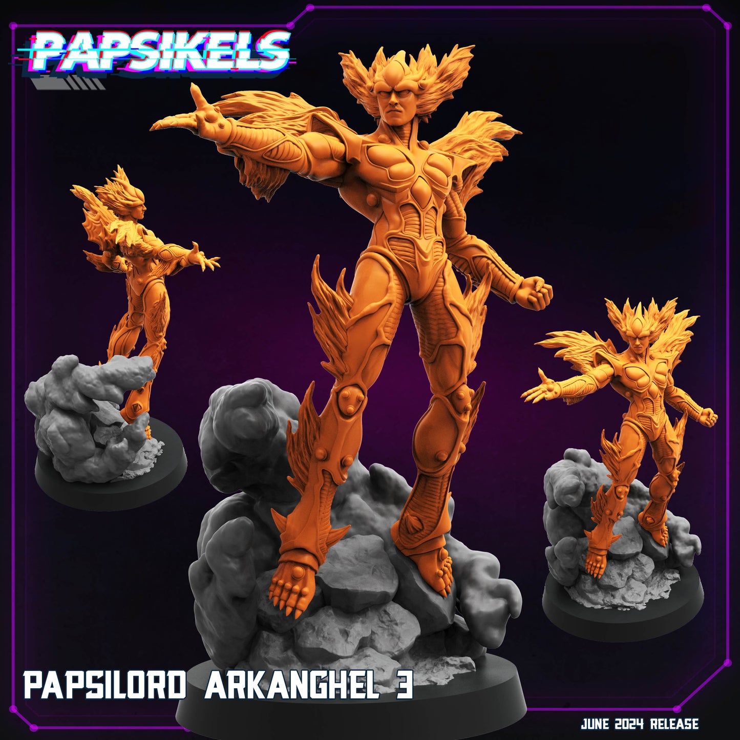 Papsilord Arkangel -  Resin Miniature - Tabletop  miniature - Fantasy Miniature - 32mm - D&D -  Sci-fi Miniature- Papsikel