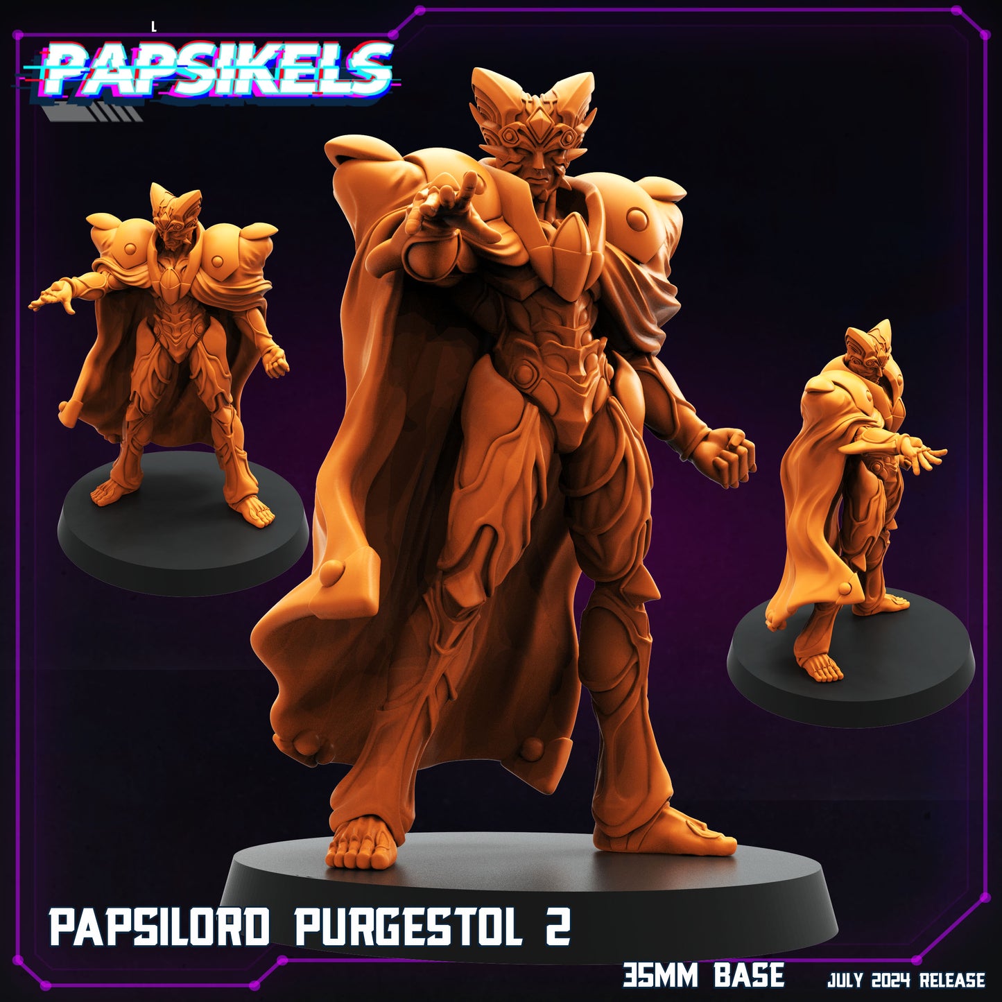 PAPSILORD PURGESTOL   -  Resin Miniature - Tabletop  miniature - Fantasy Miniature - 32mm - D&D -  Sci-fi Miniature - Papsikel