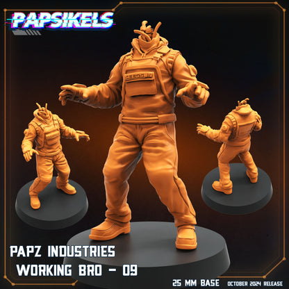 Working Bro Set 4  -  Resin Miniature - Tabletop  miniature - Fantasy Miniature - 32mm - D&D Sci-fi Miniature - Papsikel