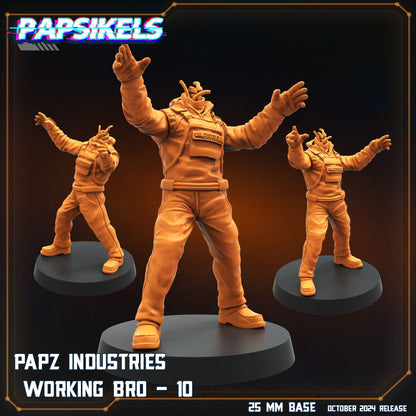 Working Bro Set 4  -  Resin Miniature - Tabletop  miniature - Fantasy Miniature - 32mm - D&D Sci-fi Miniature - Papsikel