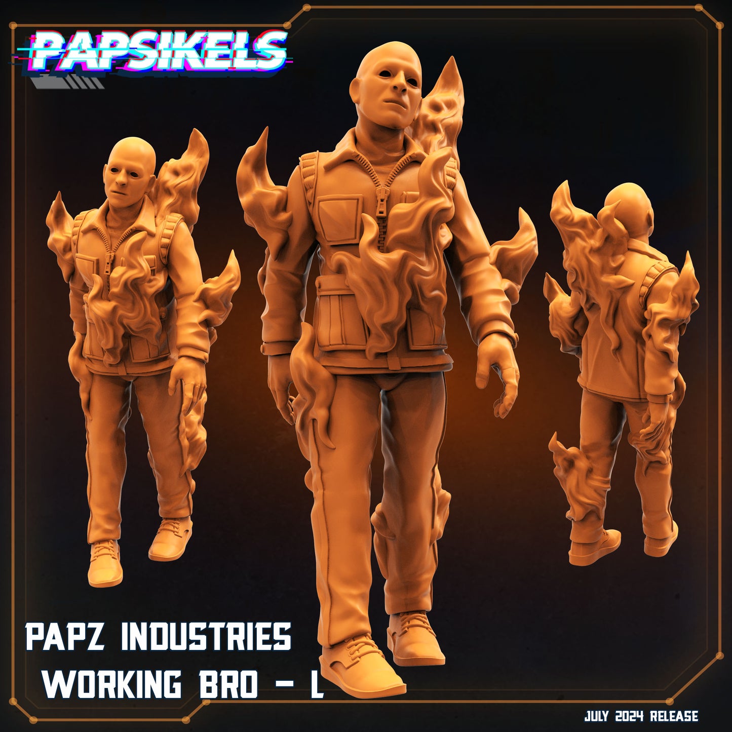 Papz Industries Working Bro -  Resin Miniature - Tabletop  miniature - Fantasy Miniature - 32mm - D&D -  Sci-fi Miniature- Papsikel