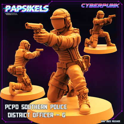 PCPD Police Officer -  Resin Miniature - Tabletop  miniature - Fantasy Miniature - 32mm - D&D -  Sci-fi Miniature - Papsikel