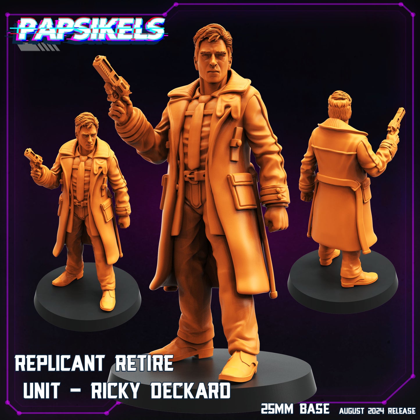 Papsikel august 2024 Cyberpunk  -  Resin Miniature - Tabletop  miniature - Fantasy Miniature - 32mm - D&D -  Sci-fi Miniature - Papsikel