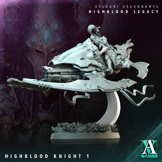 Highblood Knight - 3D Printed Miniature - Fantasy Miniature -Tabletop  Miniature - Tabletop Miniature - D&D