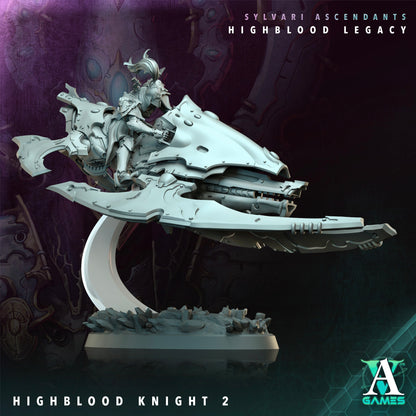 Highblood Knight - 3D Printed Miniature - Fantasy Miniature -Tabletop  Miniature - Tabletop Miniature - D&D