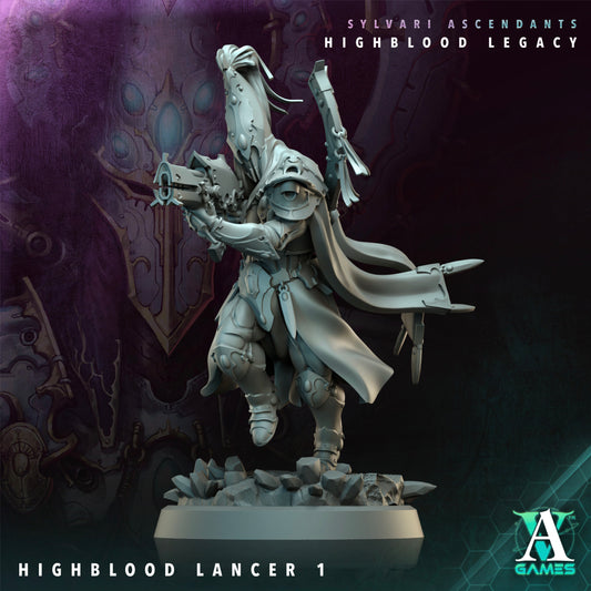 Highblood Lancer - 3D Printed Miniature - Fantasy Miniature -Tabletop  Miniature - Tabletop Miniature - D&D