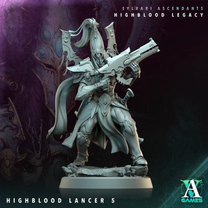 Highblood Lancer - 3D Printed Miniature - Fantasy Miniature -Tabletop  Miniature - Tabletop Miniature - D&D
