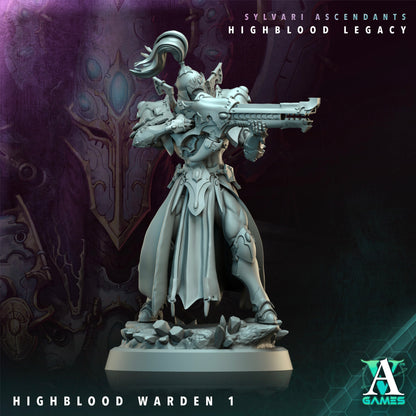 Highblood Warden - 3D Printed Miniature - Fantasy Miniature -Tabletop  Miniature - Tabletop Miniature - D&D -