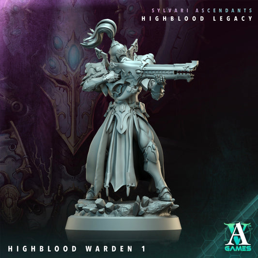 Highblood Warden - 3D Printed Miniature - Fantasy Miniature -Tabletop  Miniature - Tabletop Miniature - D&D -