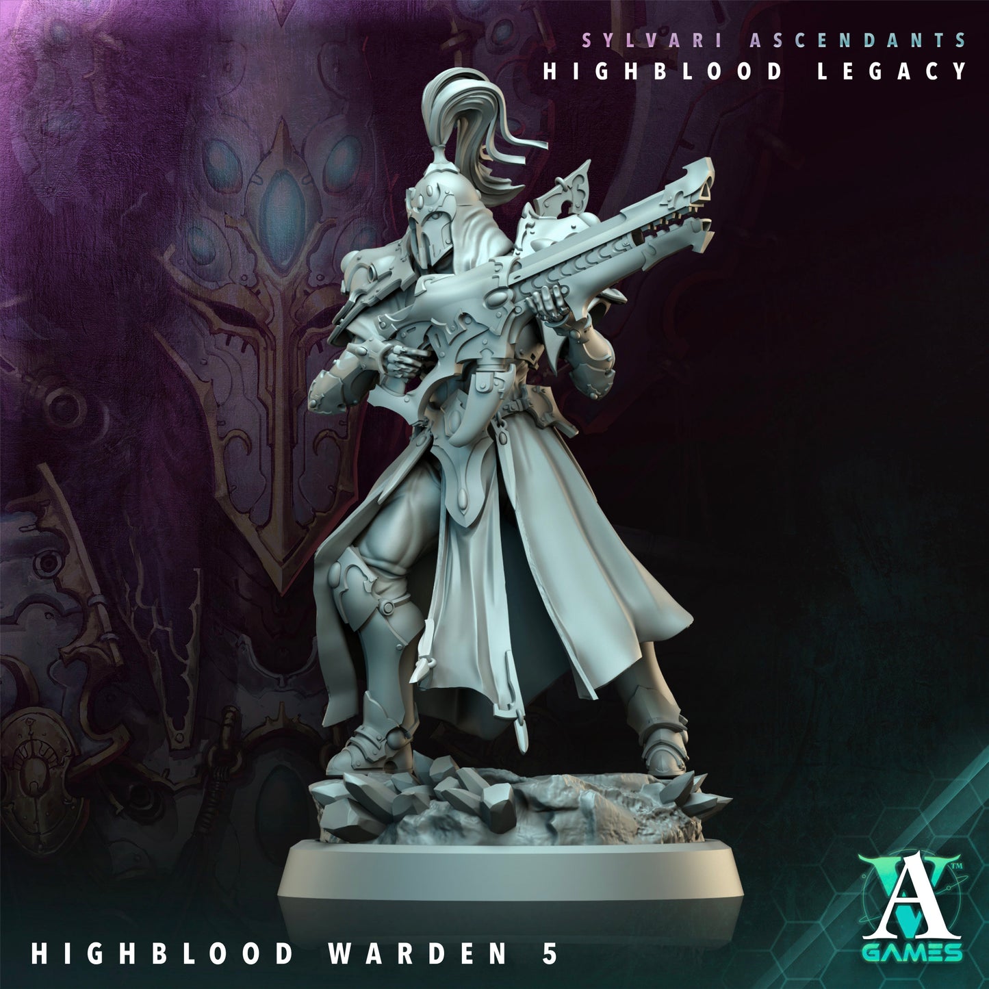 Highblood Warden - 3D Printed Miniature - Fantasy Miniature -Tabletop  Miniature - Tabletop Miniature - D&D -