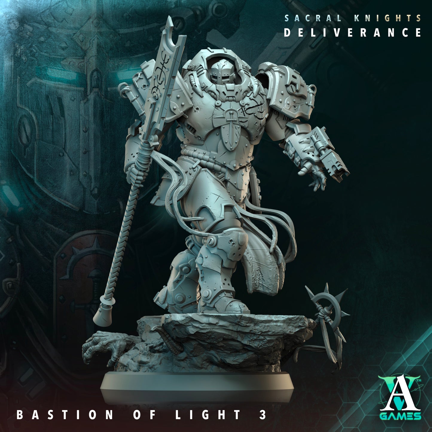 Bastion of Light - 3D Printed Miniature - Fantasy Miniature -Tabletop  Miniature - Tabletop Miniature - D&D