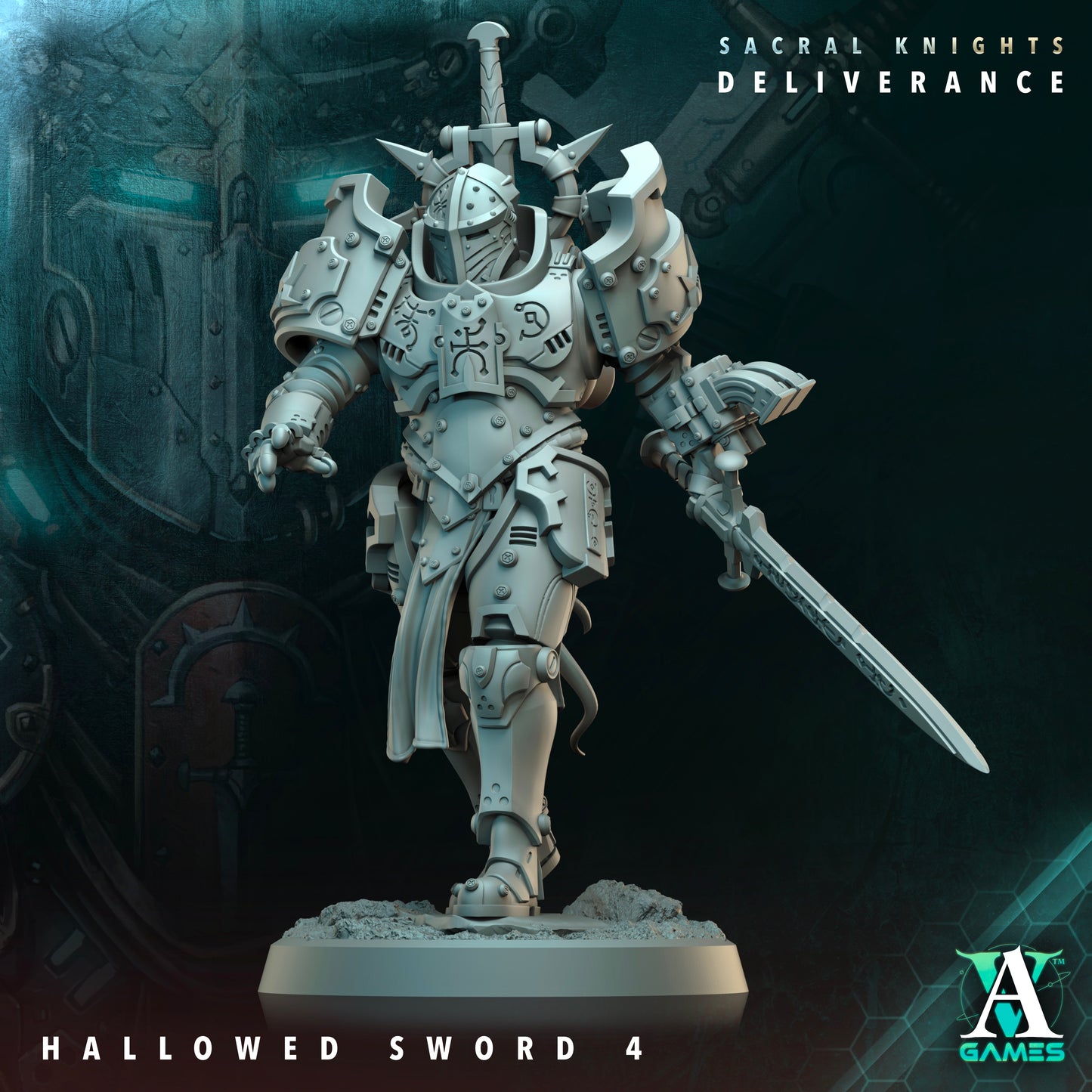 Hallowed Swords - 3D Printed Miniature - Fantasy Miniature -Tabletop  Miniature - Tabletop Miniature - D&D (Copy) (Copy)