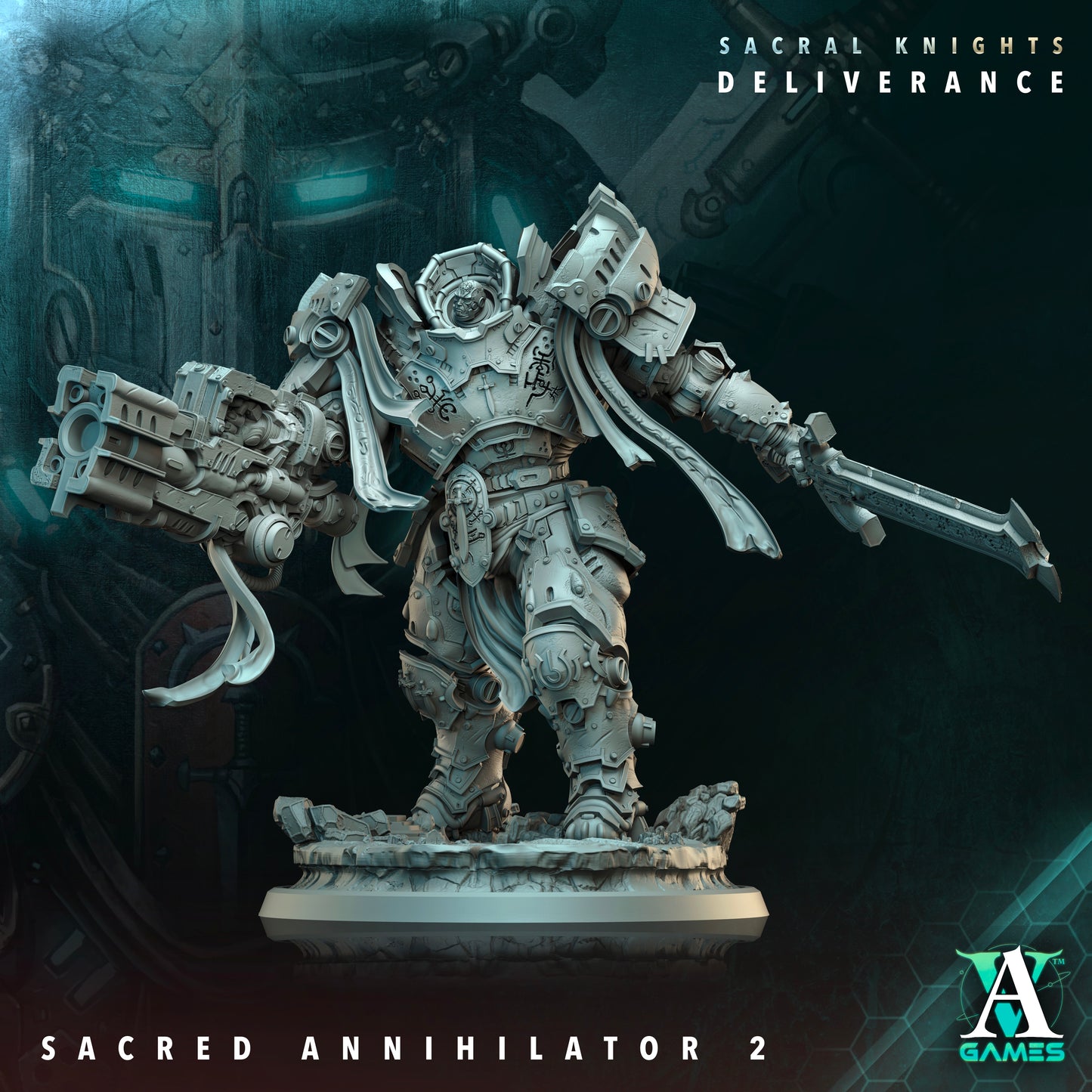 Sacred Annihilator - 3D Printed Miniature - Fantasy Miniature -Tabletop  Miniature - Tabletop Miniature - D&D (Copy)