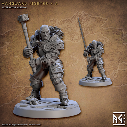 Vanguard Fighters - 3D Printed Miniature - D&D - Artisan Guild - Tabletop Miniature