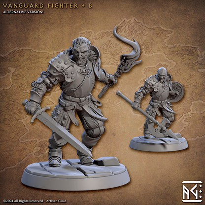 Vanguard Fighters - 3D Printed Miniature - D&D - Artisan Guild - Tabletop Miniature