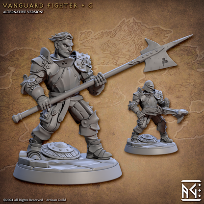 Vanguard Fighters - 3D Printed Miniature - D&D - Artisan Guild - Tabletop Miniature