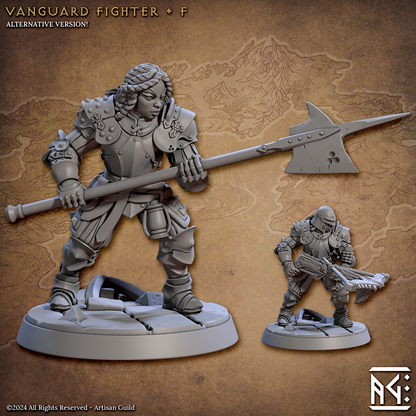 Vanguard Fighters - 3D Printed Miniature - D&D - Artisan Guild - Tabletop Miniature