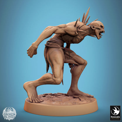 Ghoul Savage 1 -  Resin Miniature - Tabletop  miniature - Fantasy Miniature - 32mm - D&D -  Sci-fi Miniature - Papsikel