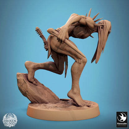 Ghoul Savage 1 -  Resin Miniature - Tabletop  miniature - Fantasy Miniature - 32mm - D&D -  Sci-fi Miniature - Papsikel