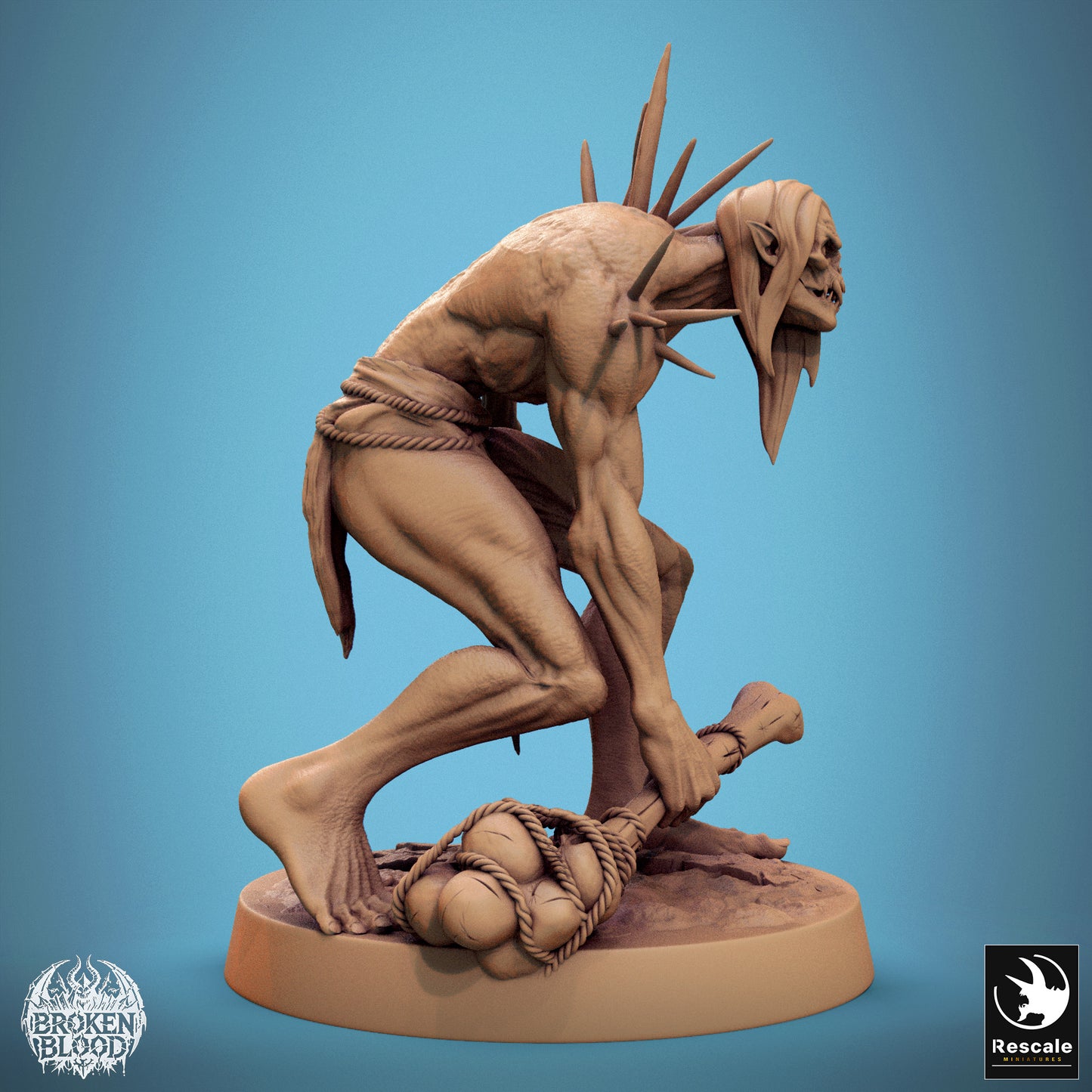 Ghoul Savage 1 -  Resin Miniature - Tabletop  miniature - Fantasy Miniature - 32mm - D&D -  Sci-fi Miniature - Papsikel